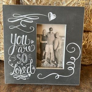 Chalk Form Style Rustic Photo Frame